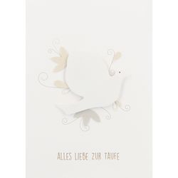 Räder Christening greeting card - white (0)