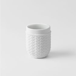 Räder Tumbler with knitted pattern (Ø7.3x9.8cm) - white (0)