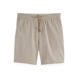 Scotch & Soda Cotton/linen twill bermuda - gray (030)
