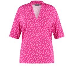 Samoon Halbarmshirt mit Dots-Print - pink (03582)