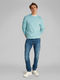 Calvin Klein Sweatshirt aus Baumwollfrottee mit Aufnäher - blau (MR5)