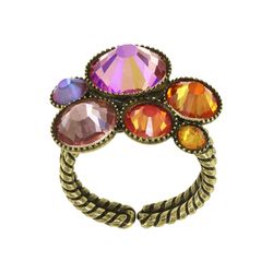Konplott Ring - Water Cascade Glam  - lila/orange (0040)