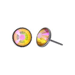 Konplott Ohrstecker - Black Jack - gelb/pink/silver (0040)