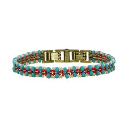 Konplott Armband - African Kiss  - braun/cyan/rot (0040)