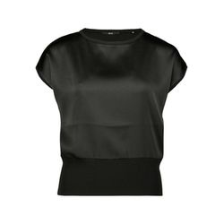 Zero Pullover mit glänzender Vorderseite - schwarz (9105)