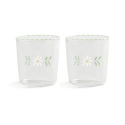 &Klevering Water glasses (set of 2) - Flora - white (white)