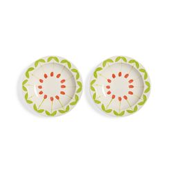 &Klevering Schale Folk 2er Set - grün/orange (red)