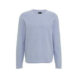 Q/S designed by Washed knit sweater with rolled edge - blue (5320)
