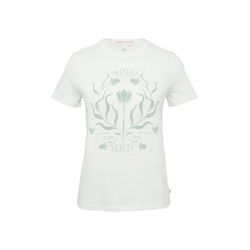 Q/S designed by Cotton shirt with front print - white (01D0)
