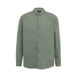 Q/S designed by Regular Fit: Washed twill shirt with logo embroidery - green (7380)