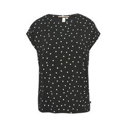 Q/S designed by Gemustertes, locker geschnittenes T - Shirt aus Lyocellmix - schwarz (99A5)