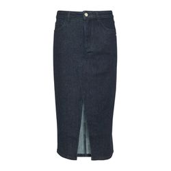 s.Oliver Black Label Denim midi skirt with slit - blue (59Z8)