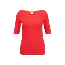 Q/S designed by Rippshirt mit U - Boot Ausschnitt - rot (3103)