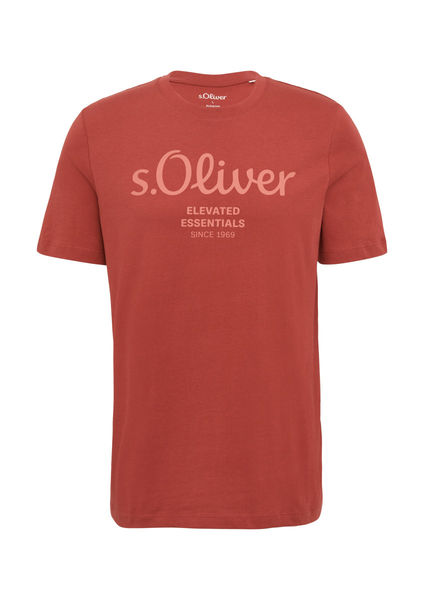 s.Oliver Red Label T-Shirt mit Label-Print - rot (35D1)
