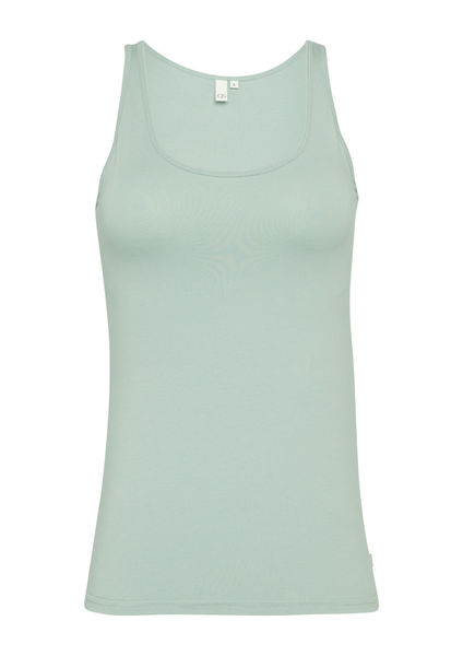 Q/S designed by Slim fit : débardeur basique - vert (7217)