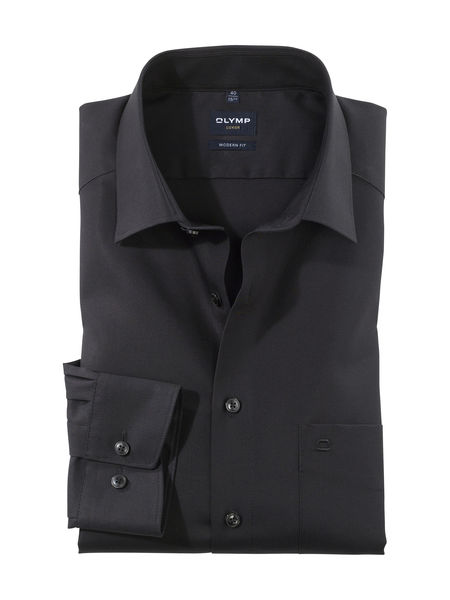 Olymp Modern Fit : Hemd Extra langer Arm - schwarz (68)