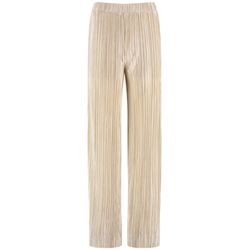 Taifun Pantalon plissé à jambe large - beige/blanc (09610)