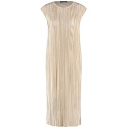 Taifun Plissiertes Kleid - beige/weiß (09610)