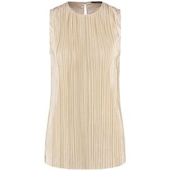 Taifun Pleated top - beige/white (09610)