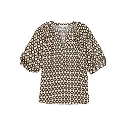 Garcia Bluse mit Halbarm - braun/schwarz/weiß (2389)