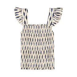 Garcia Haut à volants - beige/bleu (4507)
