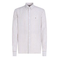 Tommy Hilfiger Regular Fit Leinenhemd mit Streifen - beige (0AA)