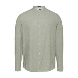 Tommy Jeans Linen mix shirt - green (0CH)