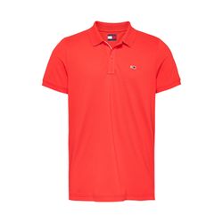 Tommy Jeans Slim Fit Poloshirt mit Flag-Patch - orange (SN6)