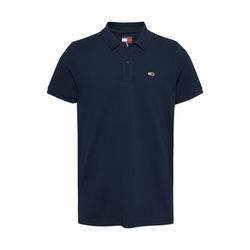 Tommy Jeans Slim Fit Poloshirt mit Flag-Patch - blau (C1G)