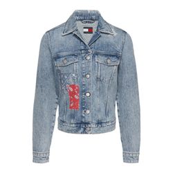 Tommy Jeans Trucker denim jacket with patchwork - blue (1AB)