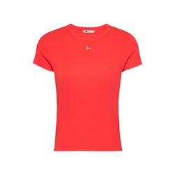Tommy Jeans T-Shirt mit Rippstruktur  - orange (SN6)
