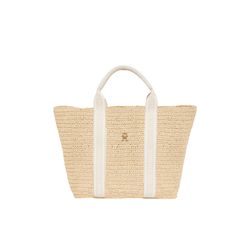 Tommy Hilfiger Crochet tote bag with webbing handles - beige (AA8)