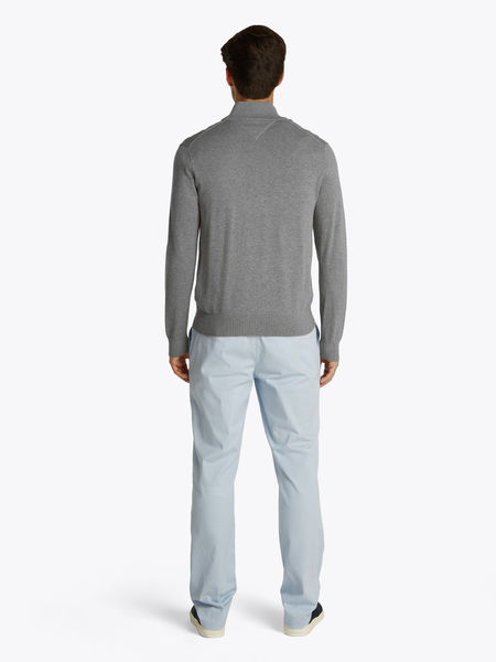 Tommy Hilfiger Reißverschluss-Pullover mit Mock Neck - grau (P91)