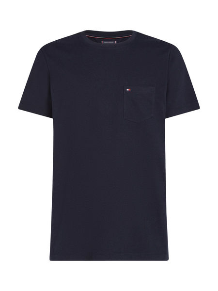 Tommy Hilfiger Regular Fit T-Shirt mit Brusttasche - blau (DW5)