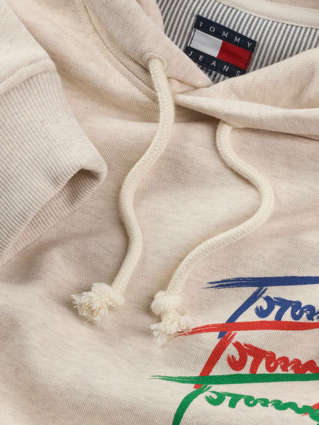 Tommy Jeans Relaxed Fit Hoodie mit Signatur-Logo - beige (AE3)