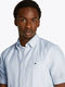 Tommy Hilfiger Gestreiftes Kurzarmhemd aus Leinenmix - blau (0A5)