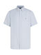 Tommy Hilfiger Gestreiftes Kurzarmhemd aus Leinenmix - blau (0A5)