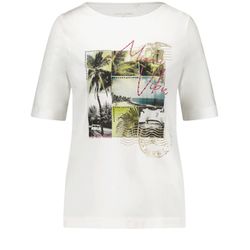 Gerry Weber Collection T-shirt mit Frontprint  - beige/weiß (09055)