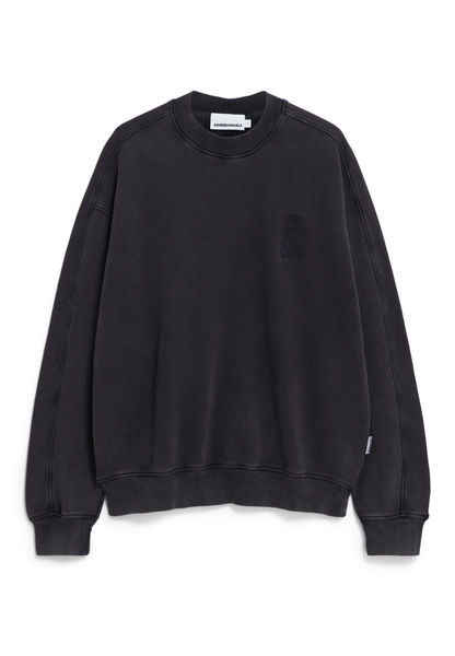 Armedangels Sweatshirt aus Bio-Baumwolle - Emaal Crewneck GMT Dye - schwarz (1441)