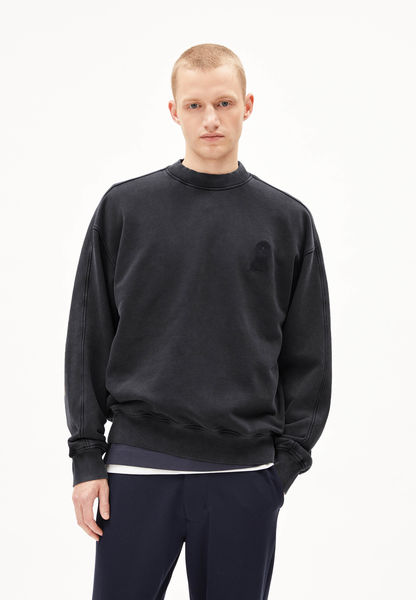 Armedangels Sweatshirt aus Bio-Baumwolle - Emaal Crewneck GMT Dye - schwarz (1441)