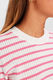 Nümph Pullover - Nunicole GOTS  - pink/weiß (2715)