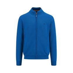 Fynch Hatton Cardigan with zipper - blue (628)