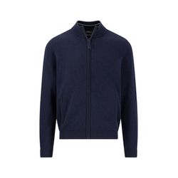 Fynch Hatton Cotton knit jacket - blue (690)