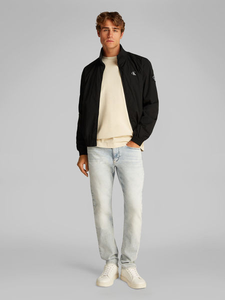 Calvin Klein Jeans Strukturierte Nylonjacke mit Reißverschluss - schwarz (BEH)