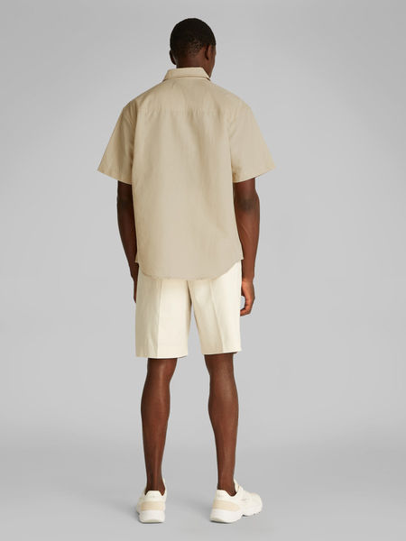 Calvin Klein Kurzarmhemd aus Leinen-Baumwolle - beige (PF0)
