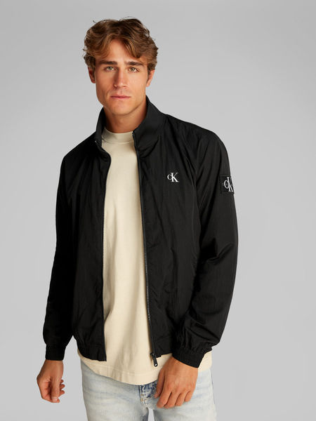 Calvin Klein Jeans Strukturierte Nylonjacke mit Reißverschluss - schwarz (BEH)