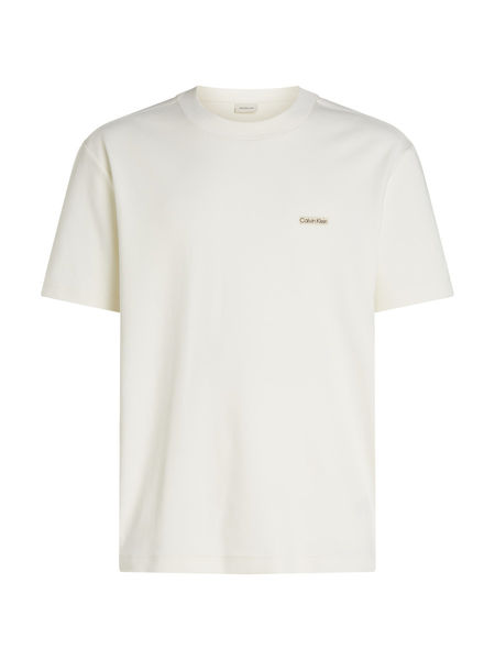 Calvin Klein T-Shirt aus Baumwollstretch mit Badge - weiß (YAS)