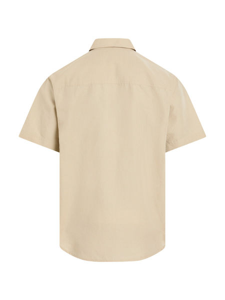 Calvin Klein Kurzarmhemd aus Leinen-Baumwolle - beige (PF0)