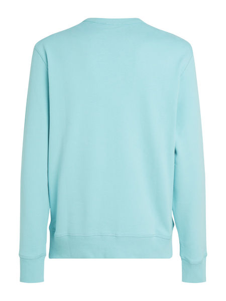 Calvin Klein Sweatshirt aus Baumwollfrottee mit Aufnäher - blau (MR5)