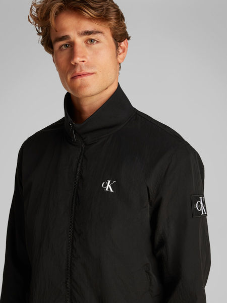 Calvin Klein Jeans Strukturierte Nylonjacke mit Reißverschluss - schwarz (BEH)